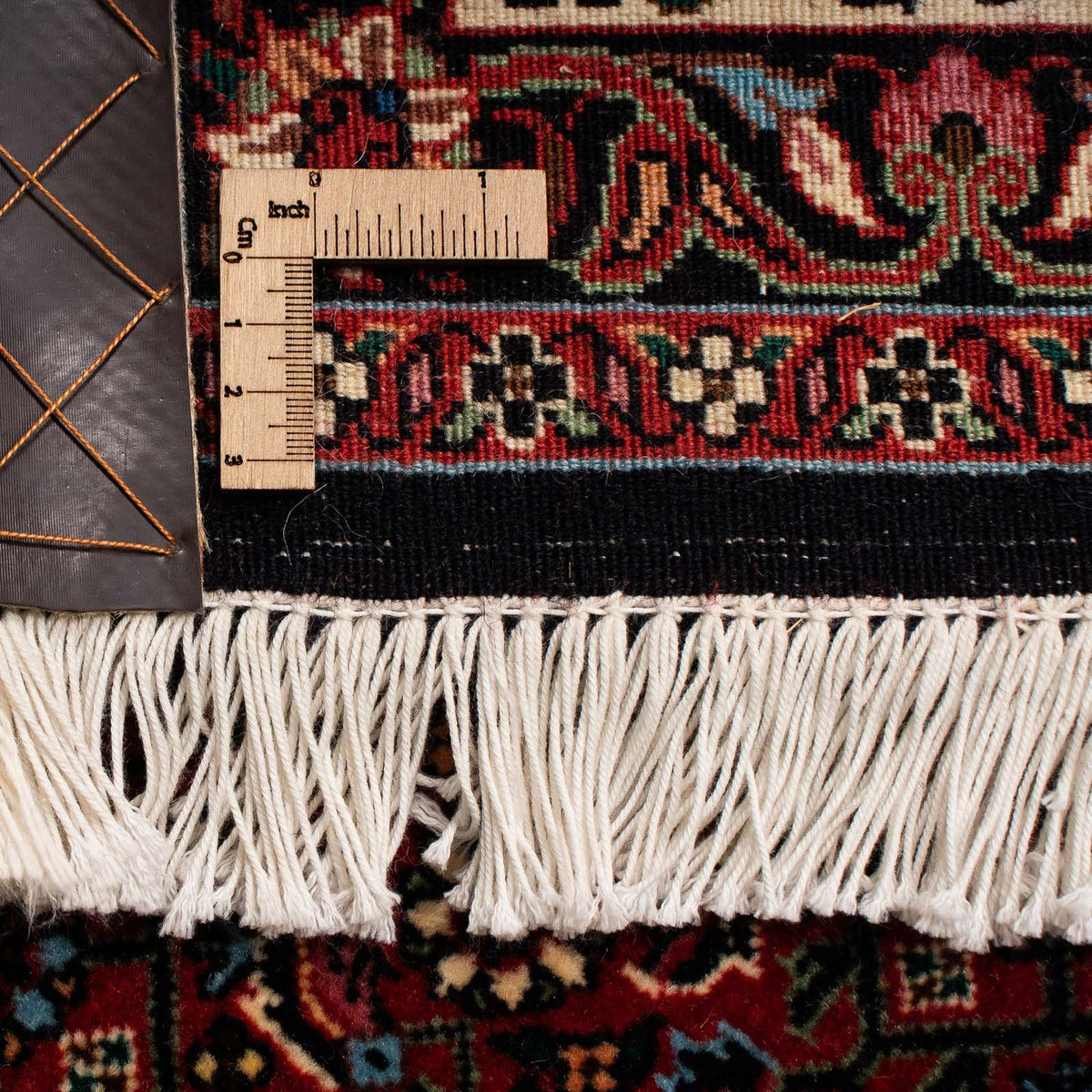 Persisk tæppe - Bijar - 263 x 204 cm - mørkerød