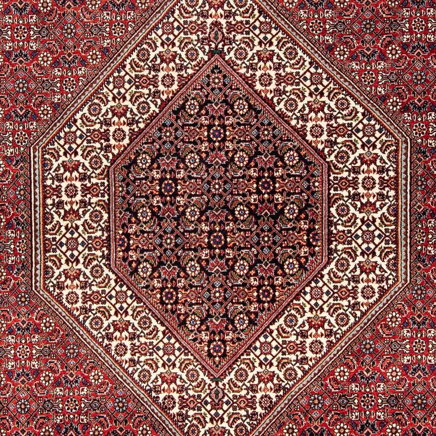 Persisk tæppe - Bijar - 254 x 171 cm - mørkerød
