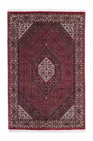 Persisk tæppe - Bijar - 204 x 132 cm - rød