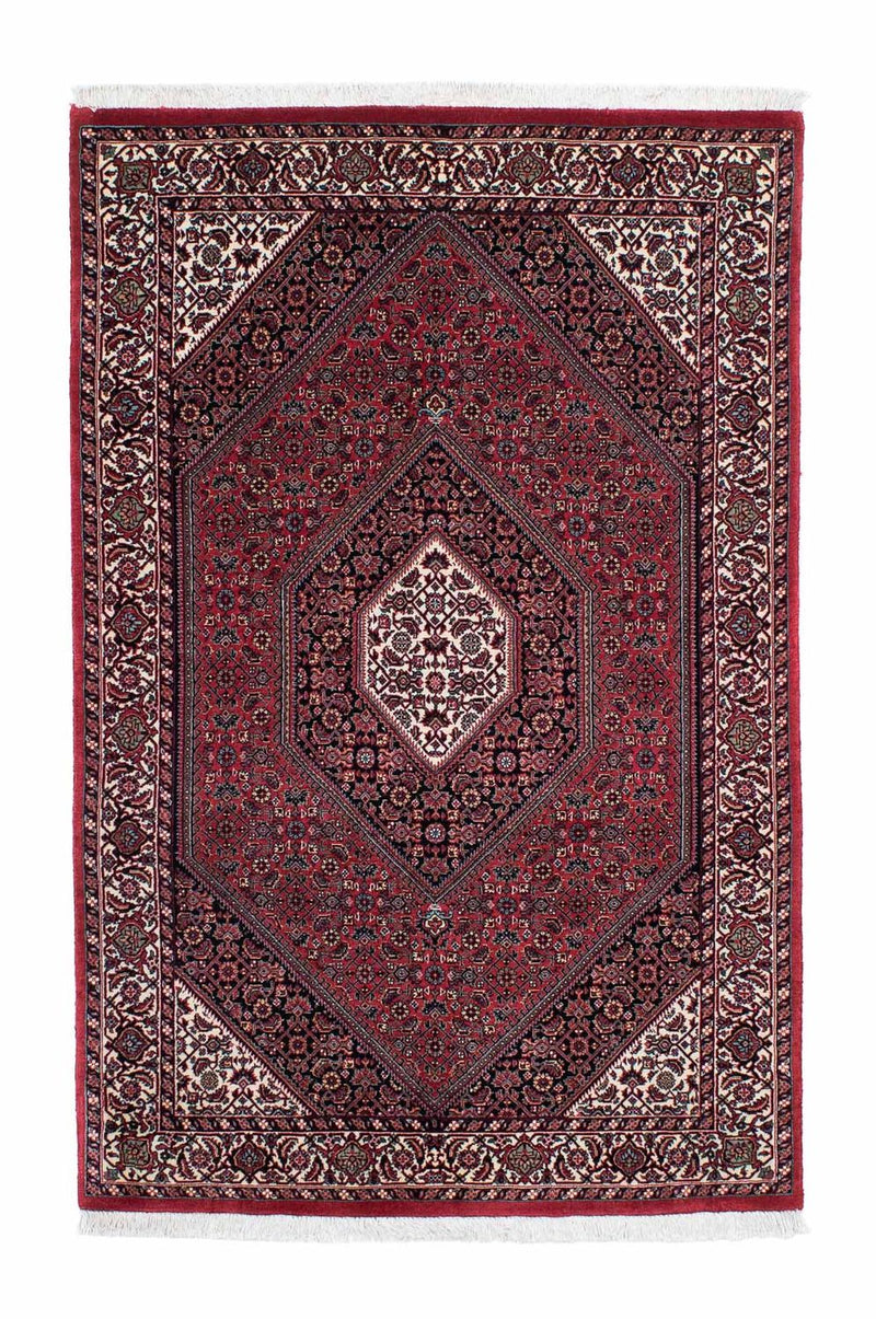 Persisk tæppe - Bijar - 204 x 132 cm - rød