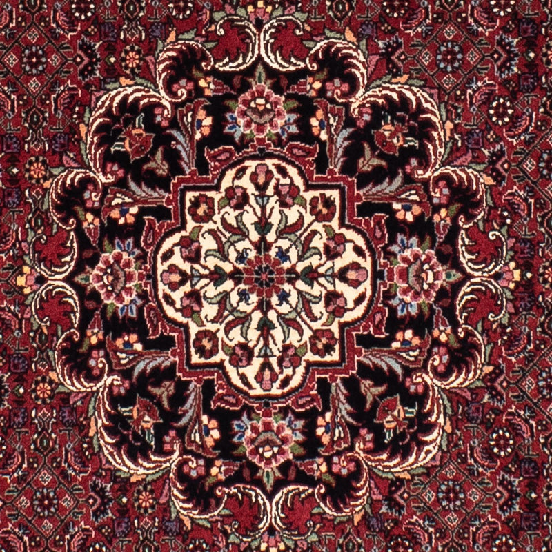 Persisk tæppe - Bijar rundt  - 154 x 154 cm - mørkerød