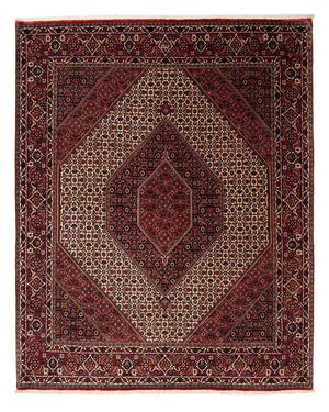 Persisk tæppe - Bijar - 245 x 202 cm - mørkerød