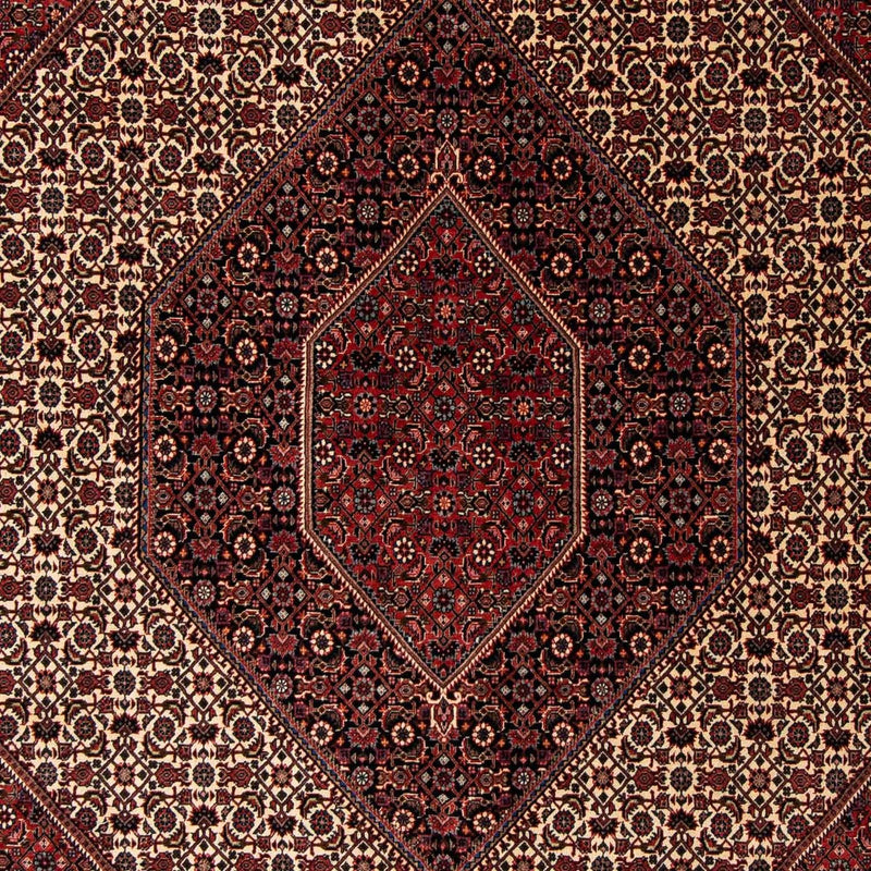 Persisk tæppe - Bijar - 245 x 202 cm - mørkerød
