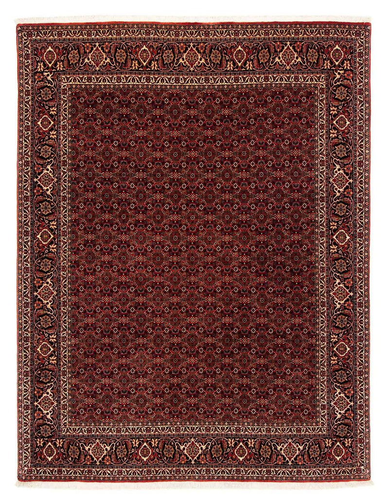 Persisk tæppe - Bijar - 256 x 202 cm - mørkerød