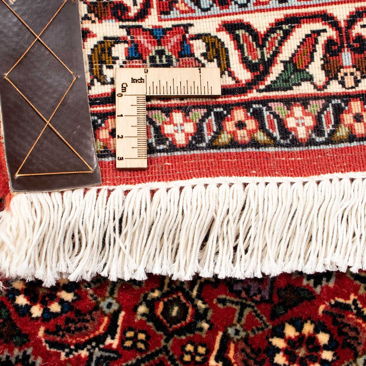 Persisk tæppe - Bijar - 256 x 202 cm - mørkerød