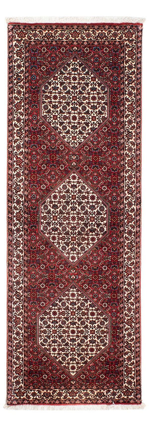 Løber Persisk tæppe - Bijar - 202 x 73 cm - mørkerød