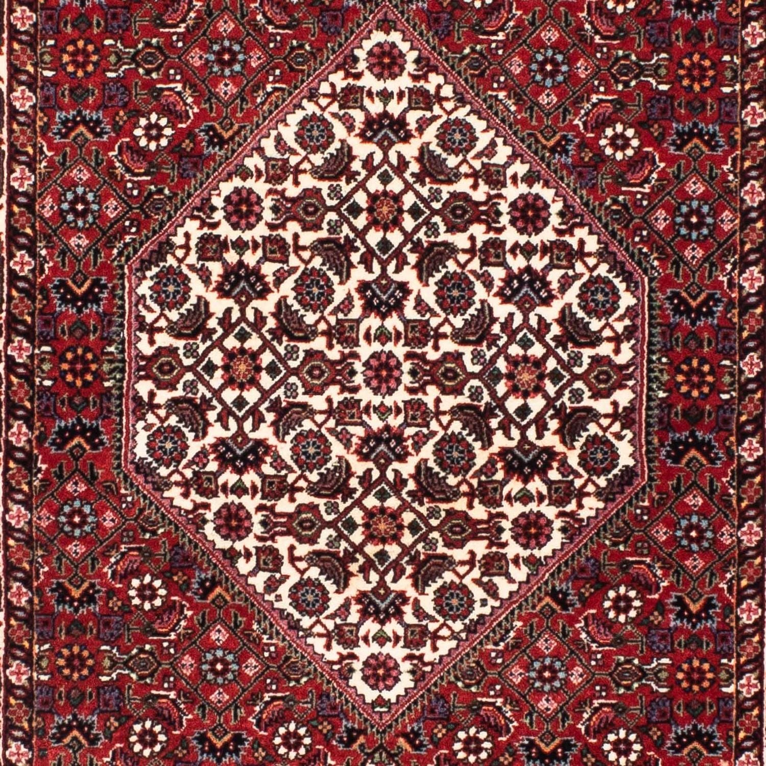 Løber Persisk tæppe - Bijar - 202 x 73 cm - mørkerød