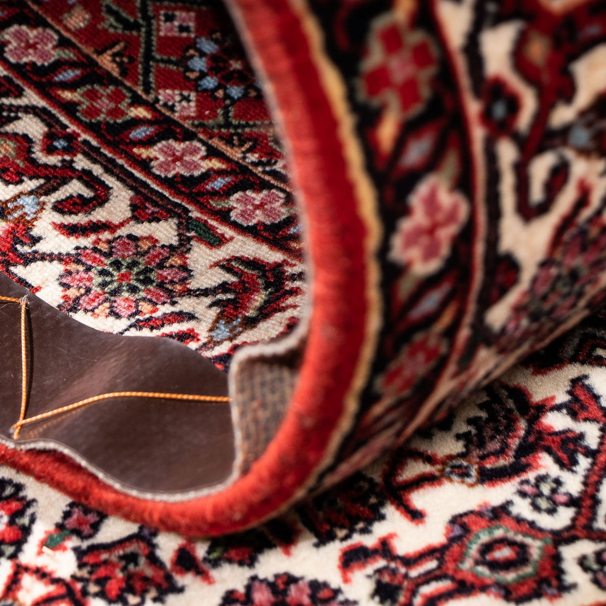 Løber Persisk tæppe - Bijar - 202 x 73 cm - mørkerød