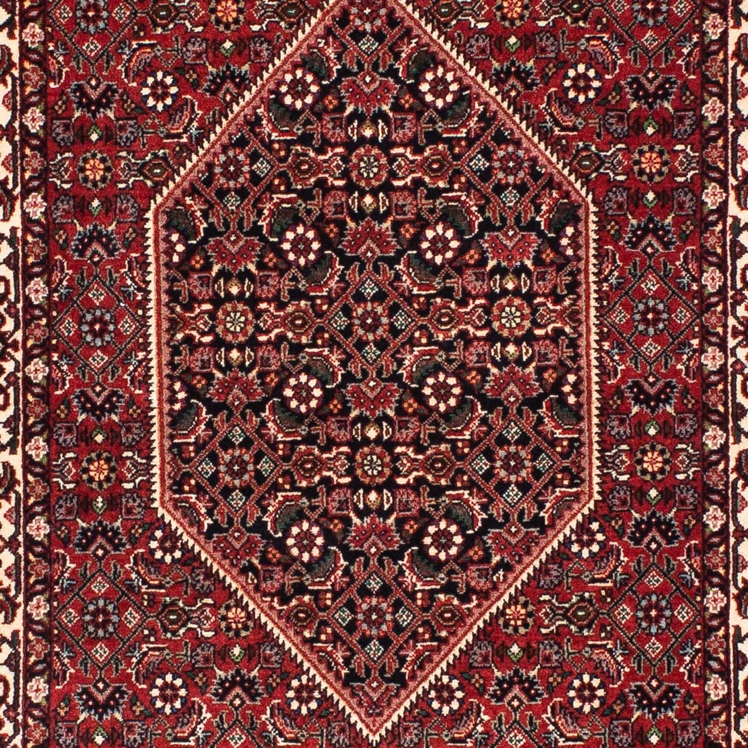 Løber Persisk tæppe - Bijar - 203 x 73 cm - mørkerød