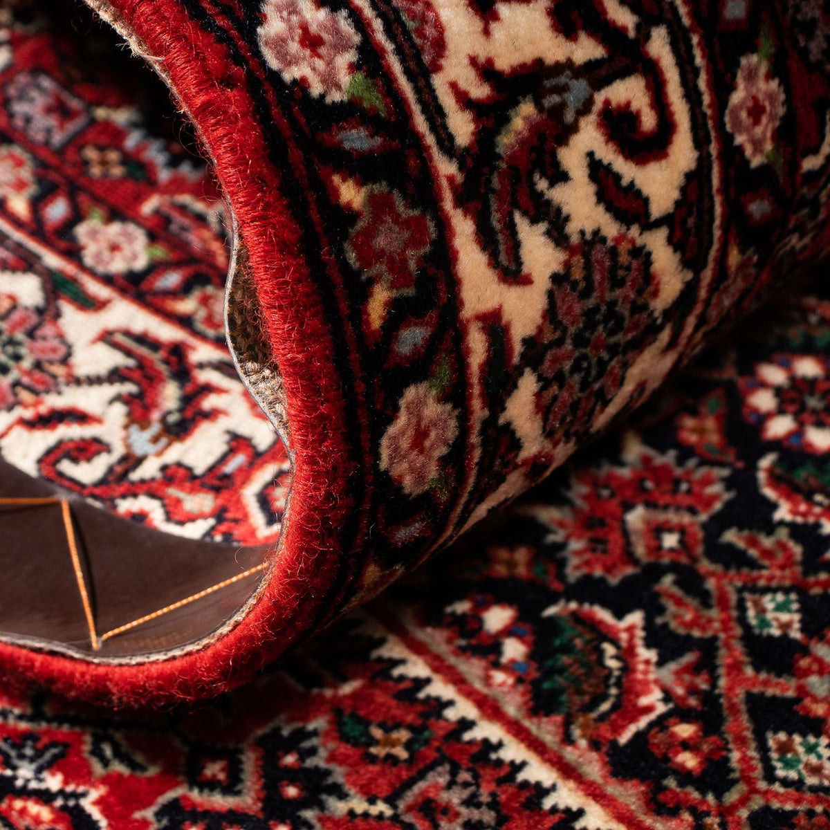 Løber Persisk tæppe - Bijar - 203 x 73 cm - mørkerød