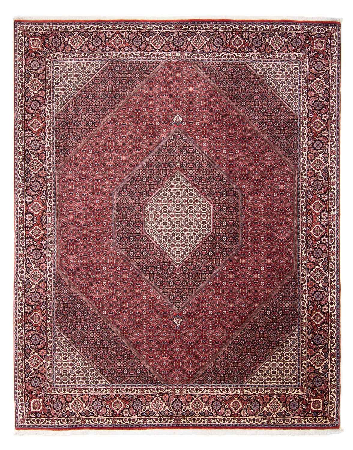 Persisk tæppe - Bijar - 302 x 253 cm - rød