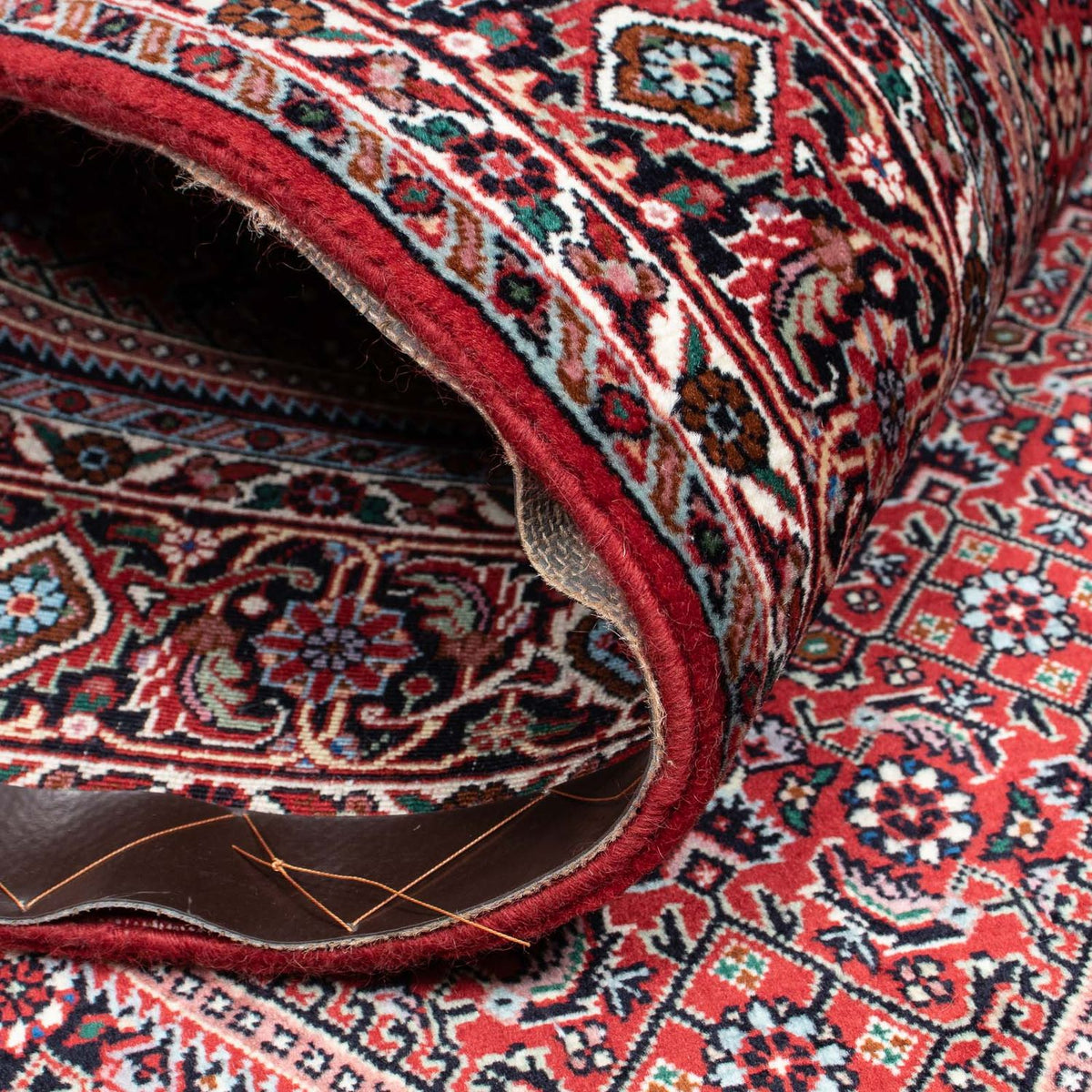 Persisk tæppe - Bijar - 210 x 131 cm - lysrød