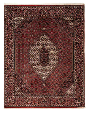 Persisk tæppe - Bijar - 237 x 200 cm - mørkerød