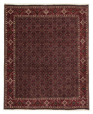 Persisk tæppe - Bijar - 248 x 198 cm - mørkerød