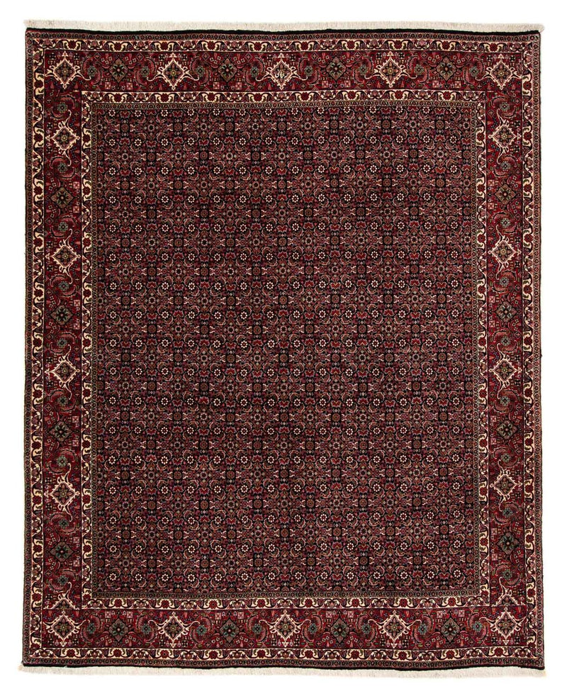 Persisk tæppe - Bijar - 248 x 198 cm - mørkerød