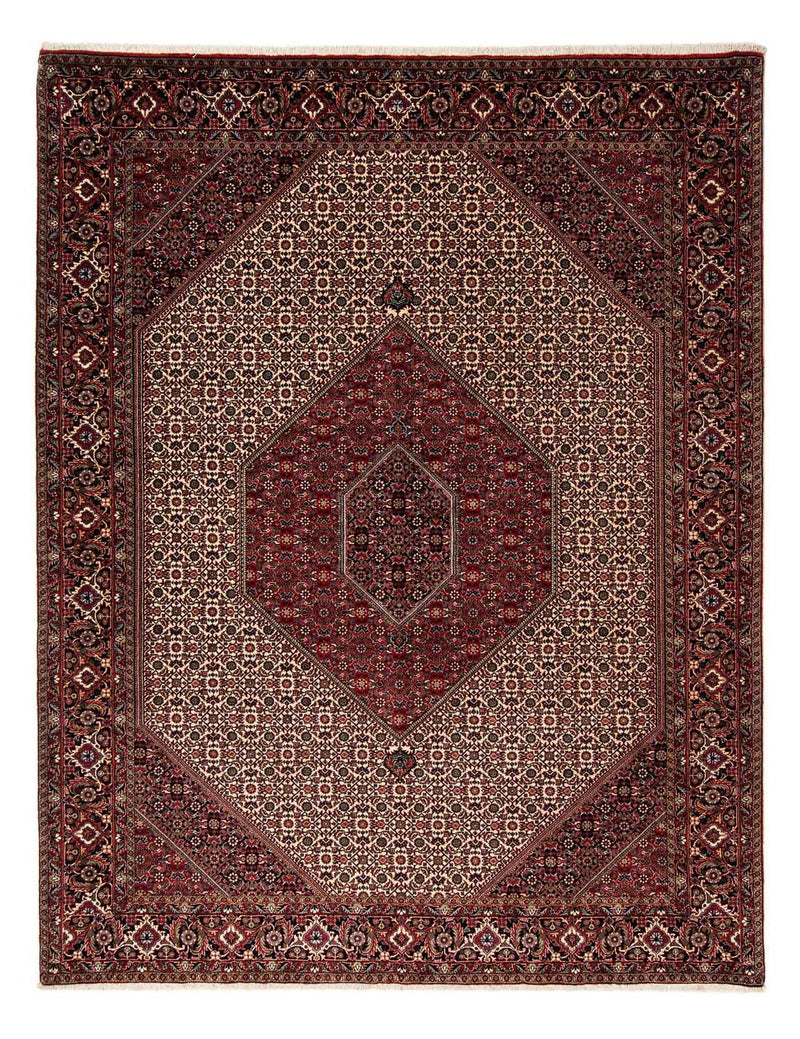 Persisk tæppe - Bijar - 262 x 205 cm - mørkerød