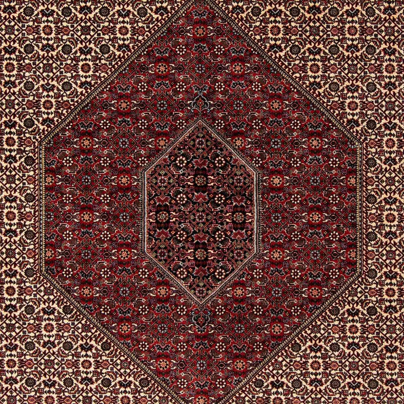Persisk tæppe - Bijar - 262 x 205 cm - mørkerød