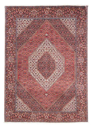 Persisk tæppe - Bijar - 233 x 168 cm - lysrød
