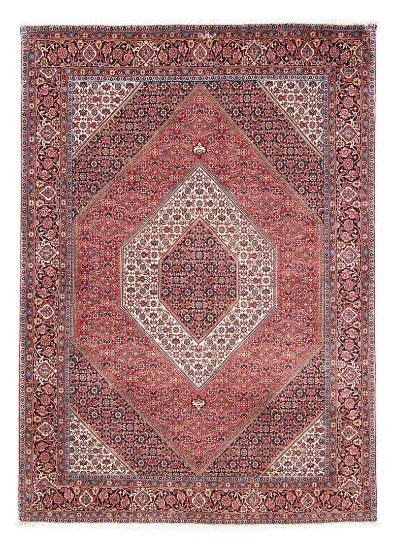 Persisk tæppe - Bijar - 233 x 168 cm - lysrød