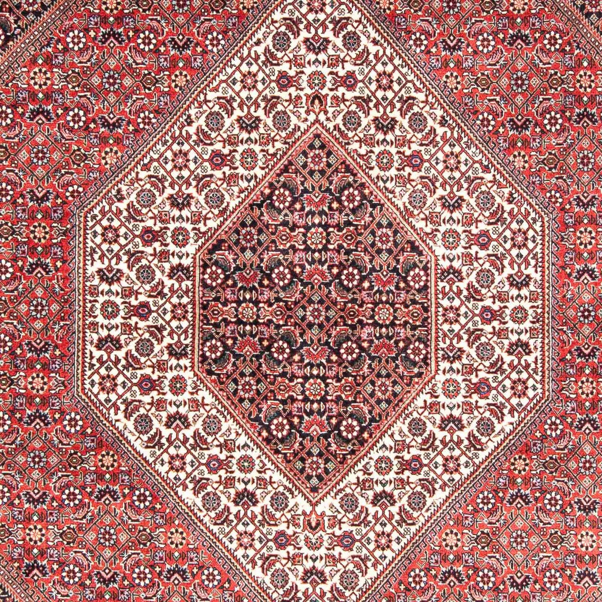 Persisk tæppe - Bijar - 233 x 168 cm - lysrød