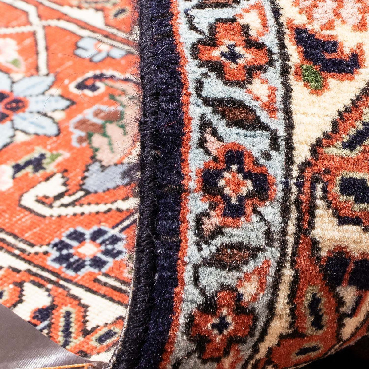 Persisk tæppe - Bijar - 245 x 151 cm - mørkeblå