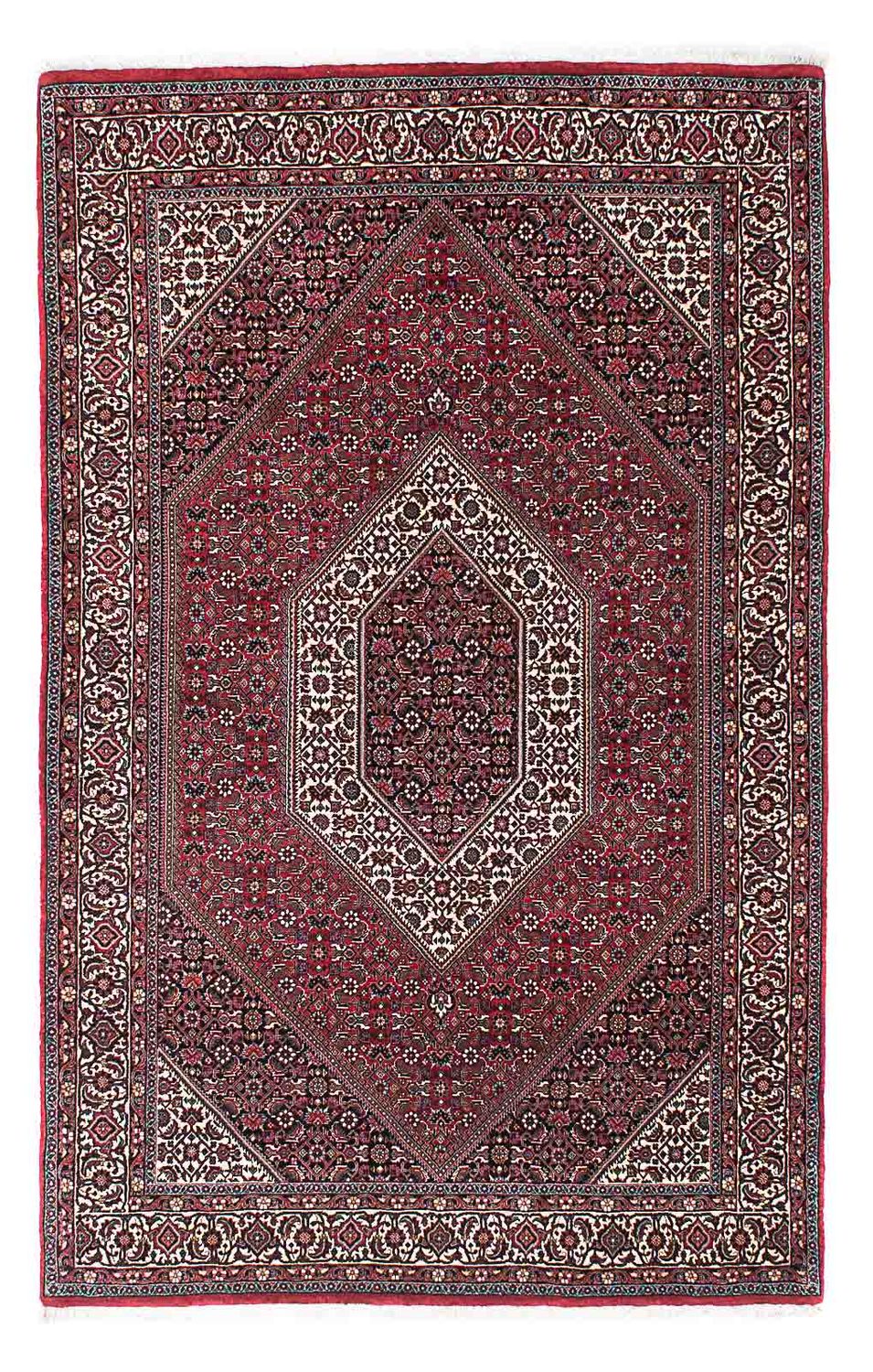Persisk tæppe - Bijar - 211 x 136 cm - rød