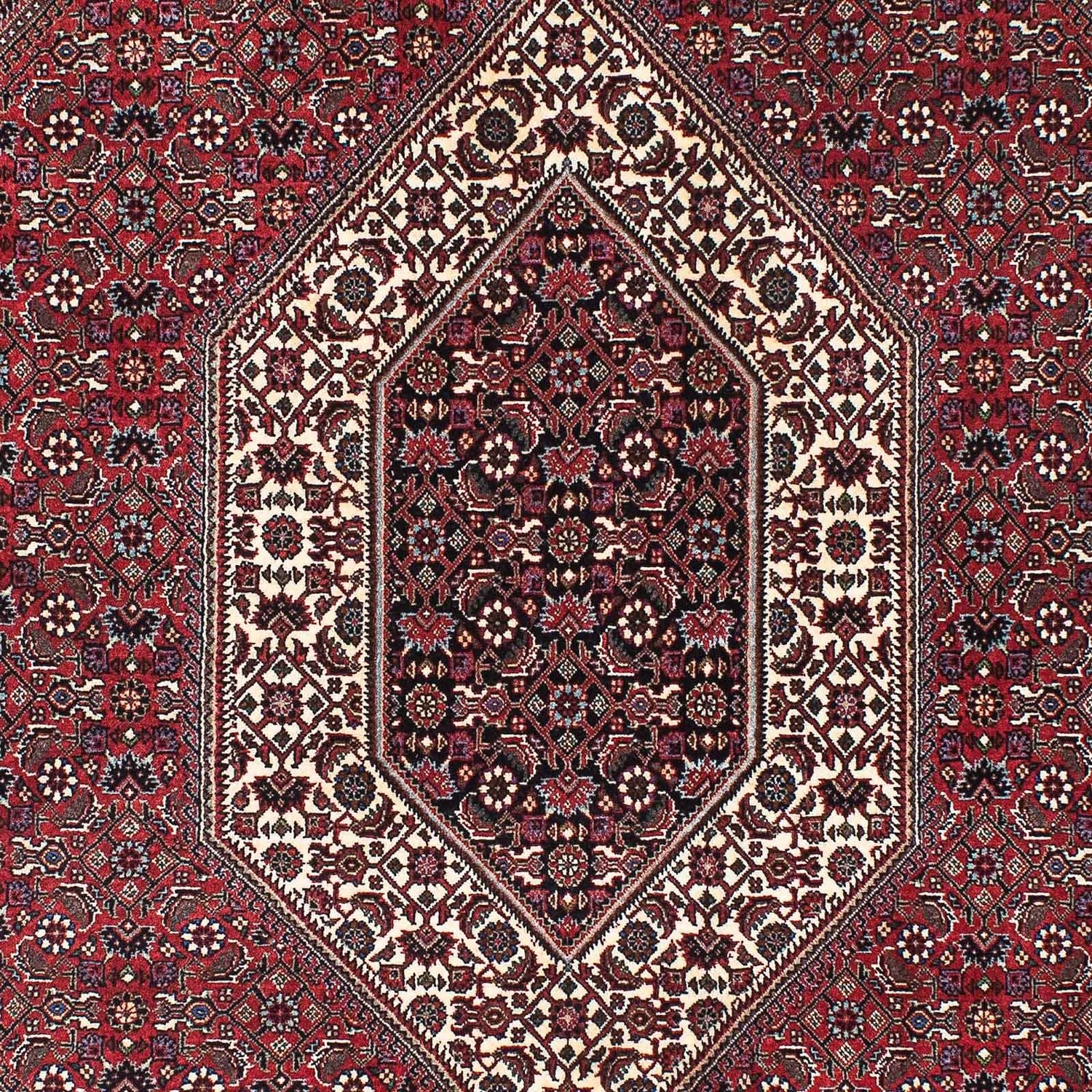 Persisk tæppe - Bijar - 211 x 136 cm - rød