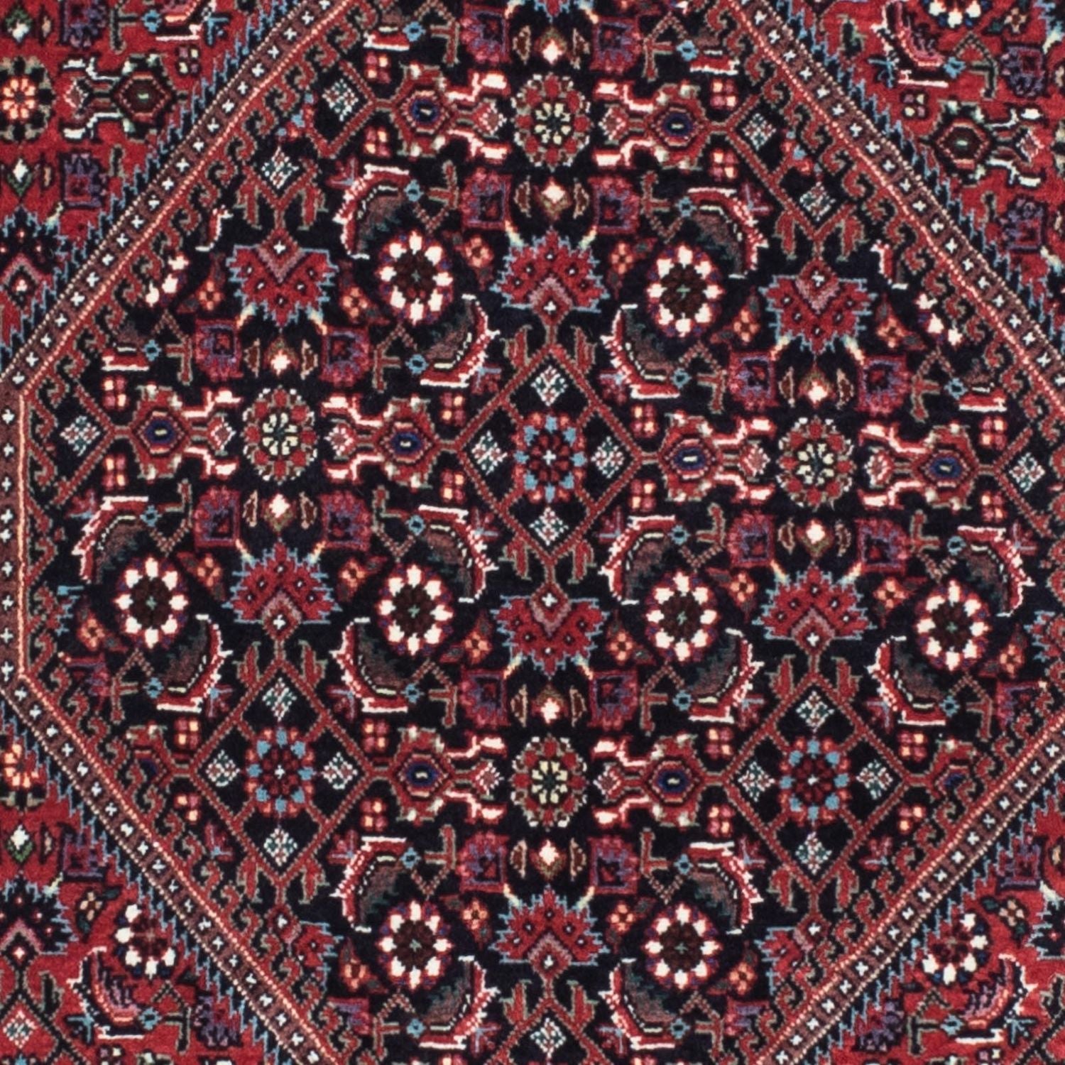 Løber Persisk tæppe - Bijar - 211 x 77 cm - mørkeblå