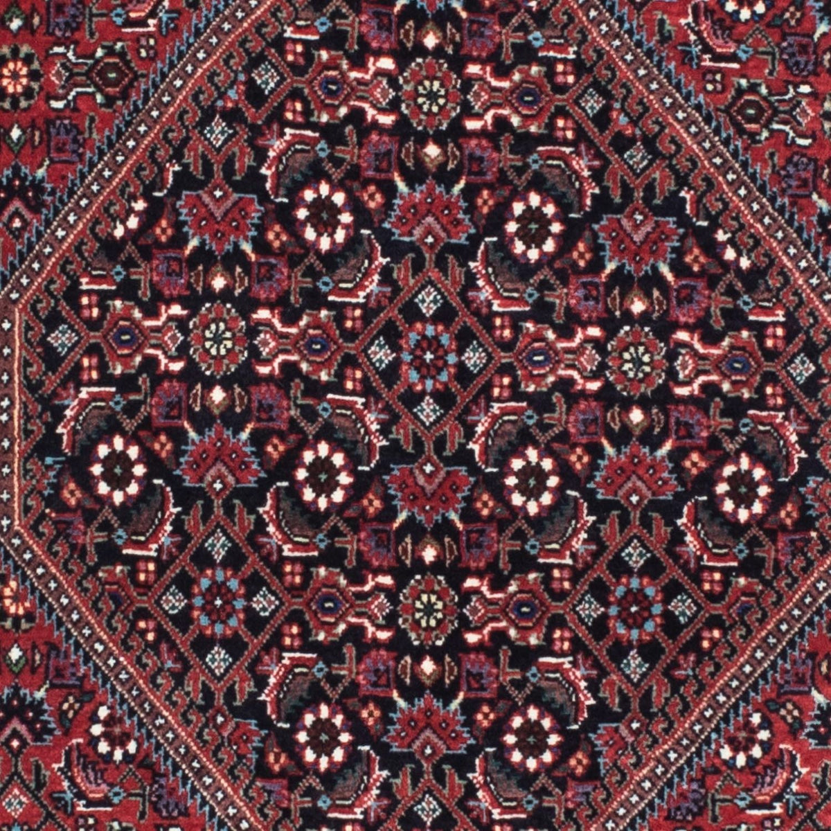 Løber Persisk tæppe - Bijar - 211 x 77 cm - mørkeblå