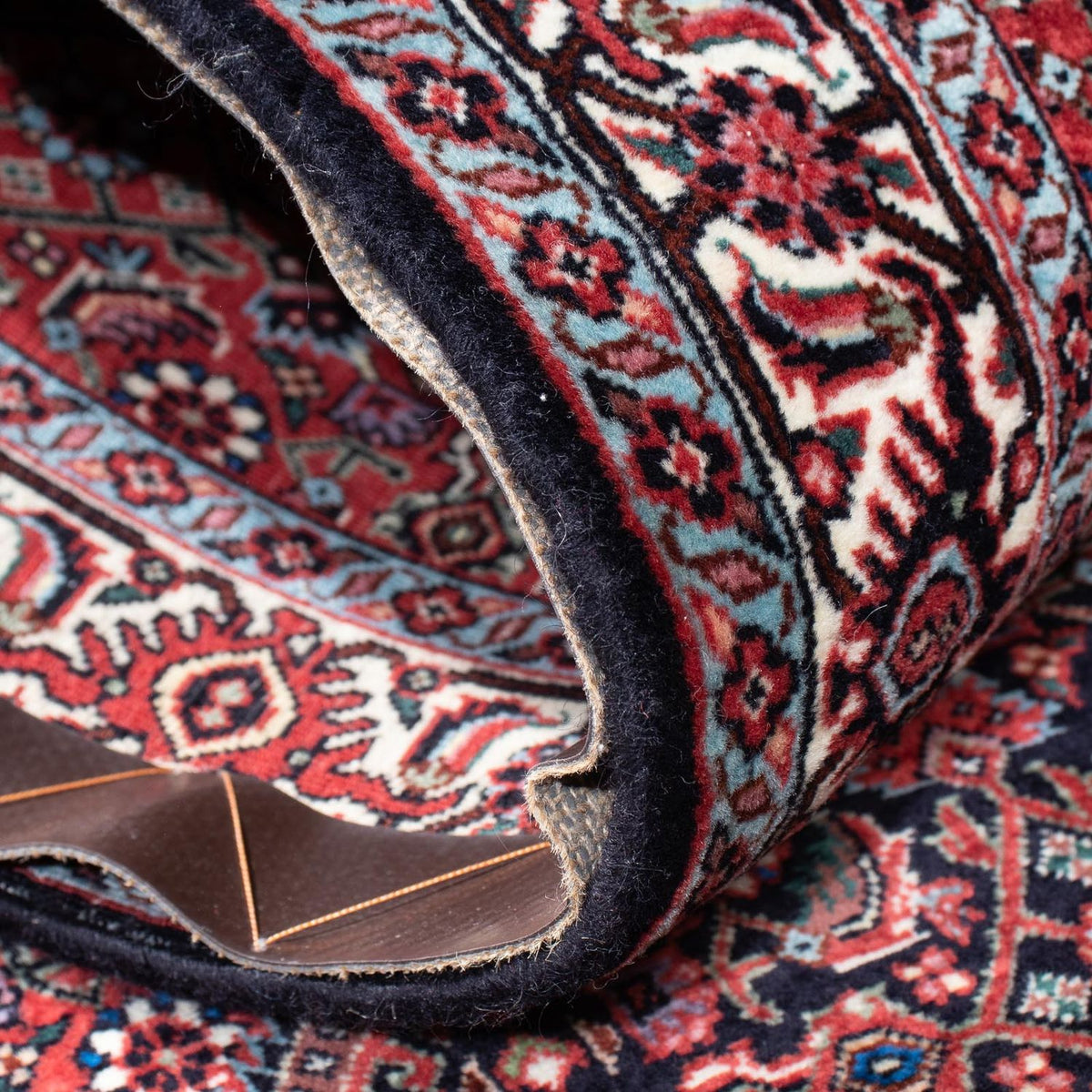 Løber Persisk tæppe - Bijar - 211 x 77 cm - mørkeblå