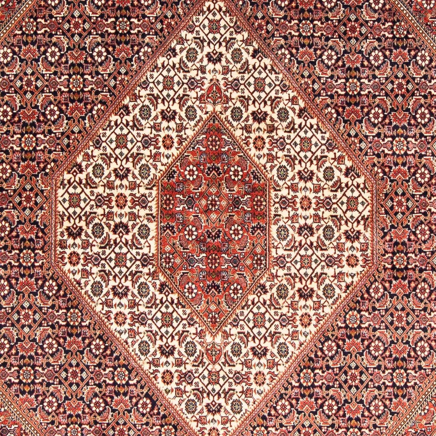 Persisk tæppe - Bijar - 245 x 174 cm - lysrød