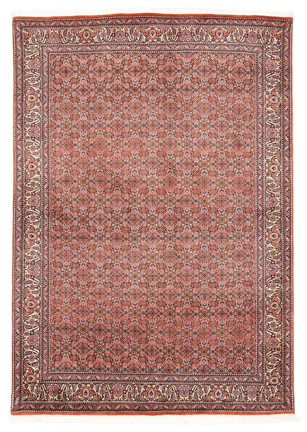 Persisk tæppe - Bijar - 239 x 168 cm - lysrød