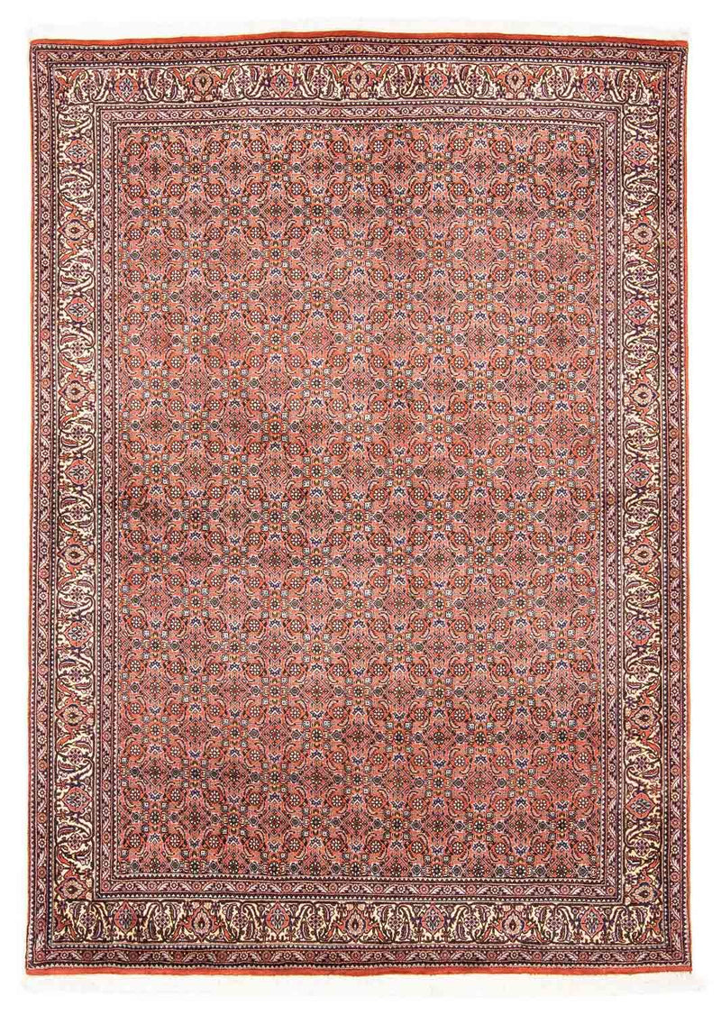 Persisk tæppe - Bijar - 239 x 168 cm - lysrød