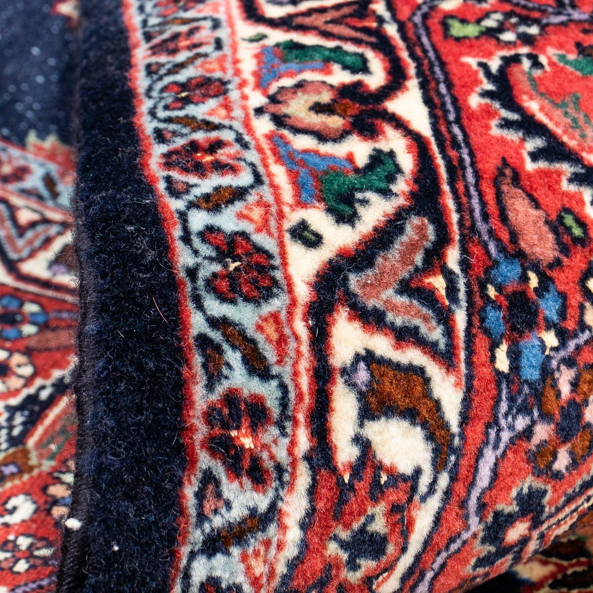 Persisk tæppe - Bijar - 350 x 255 cm - mørkeblå