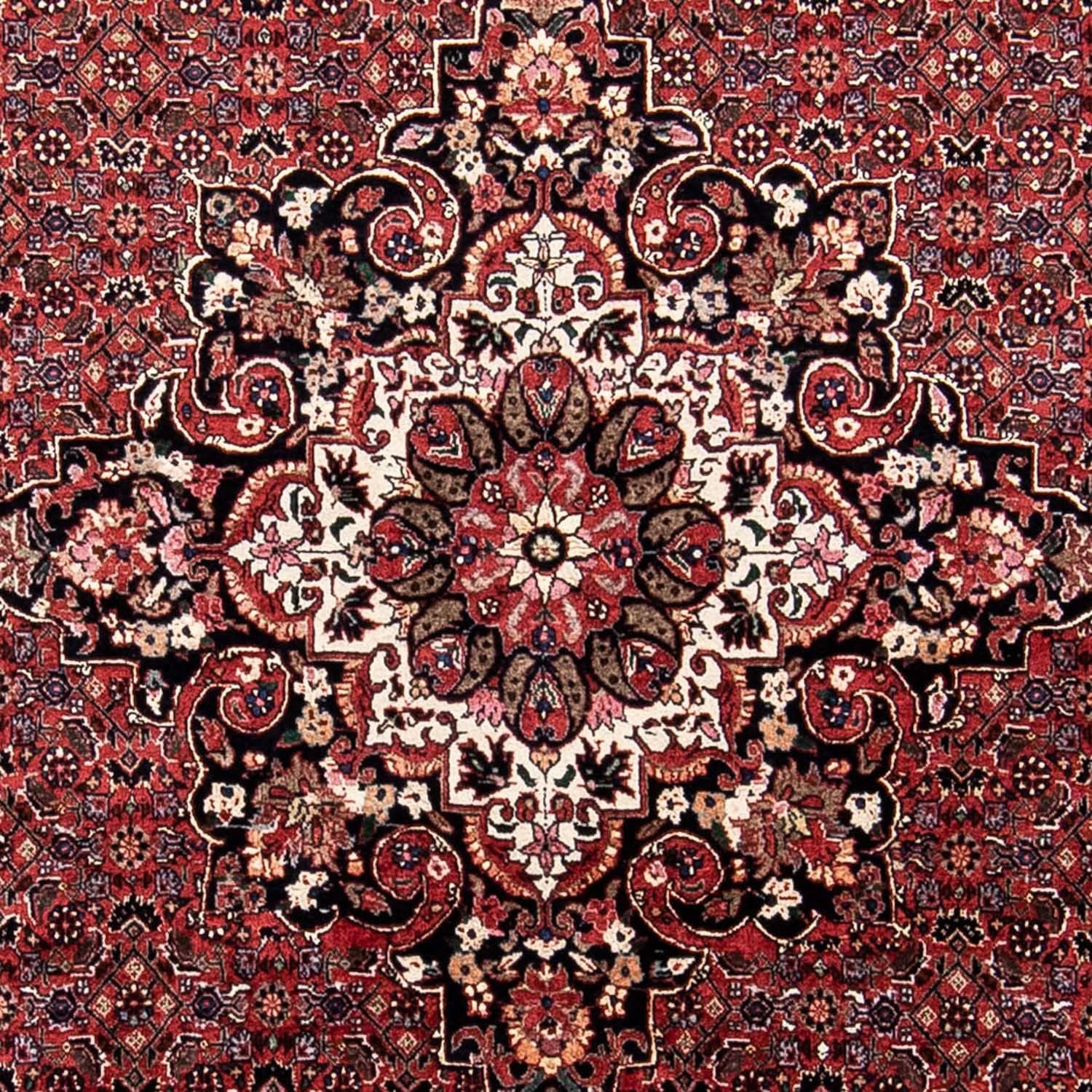 Persisk tæppe - Bijar - 230 x 175 cm - mørkerød