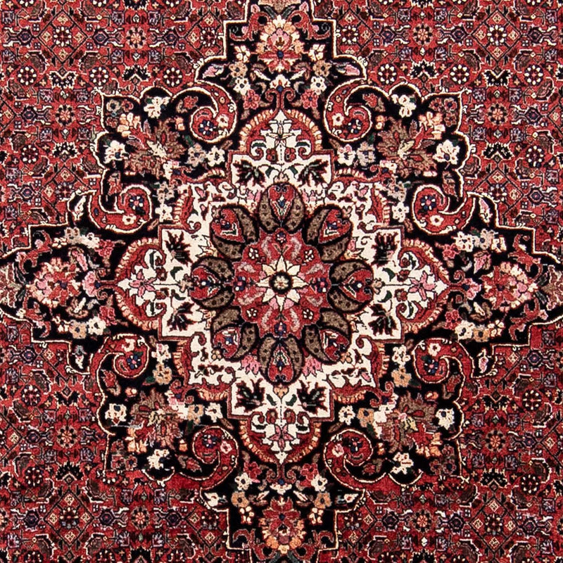 Persisk tæppe - Bijar - 230 x 175 cm - mørkerød