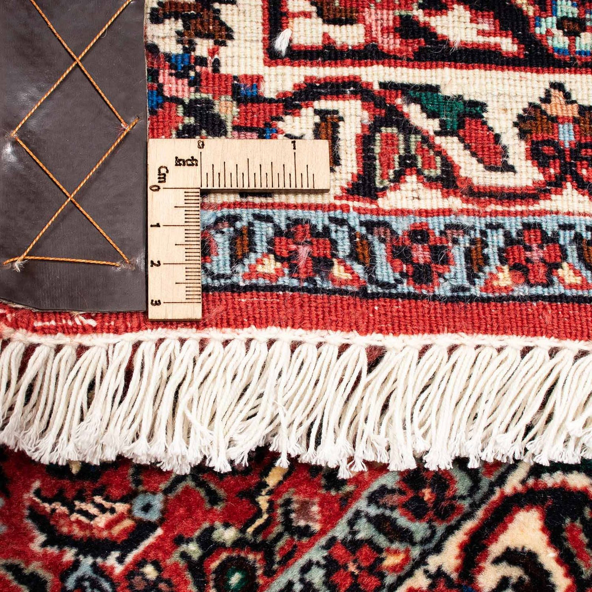 Persisk tæppe - Bijar - 246 x 200 cm - mørkerød