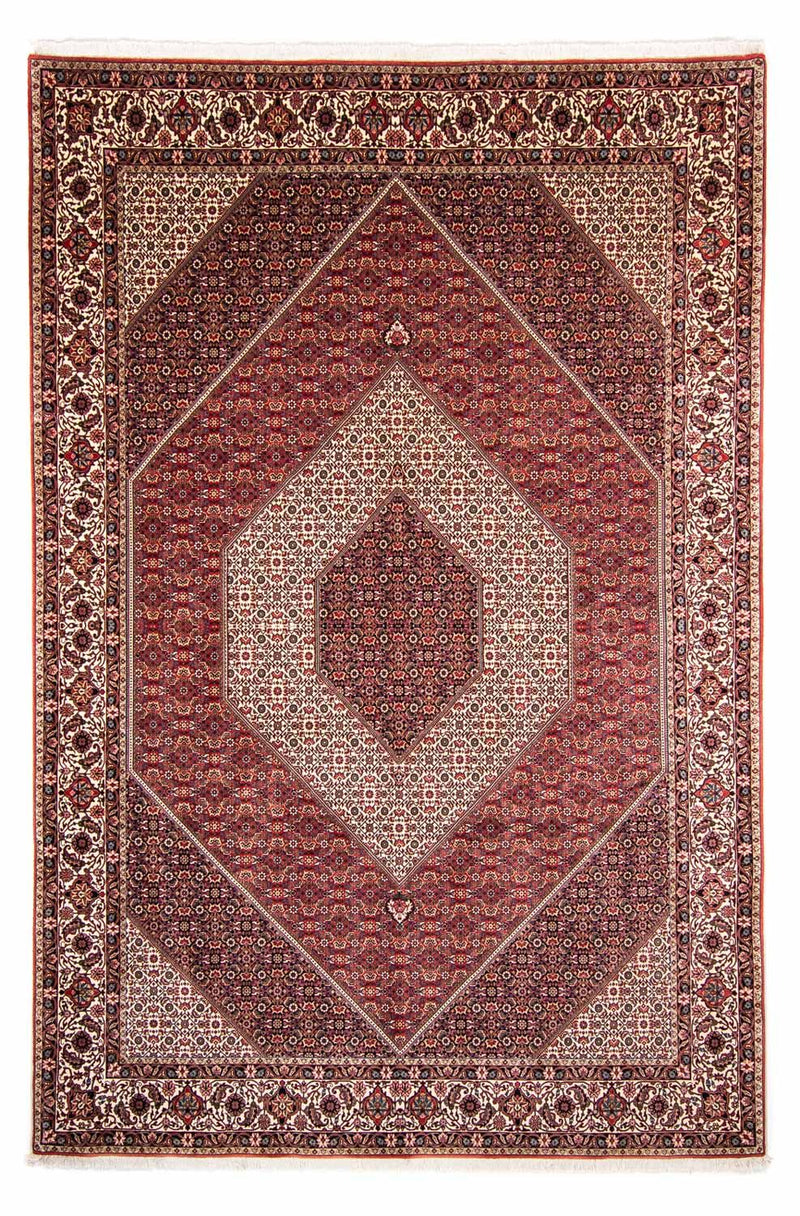 Persisk tæppe - Bijar - 360 x 250 cm - mørkerød