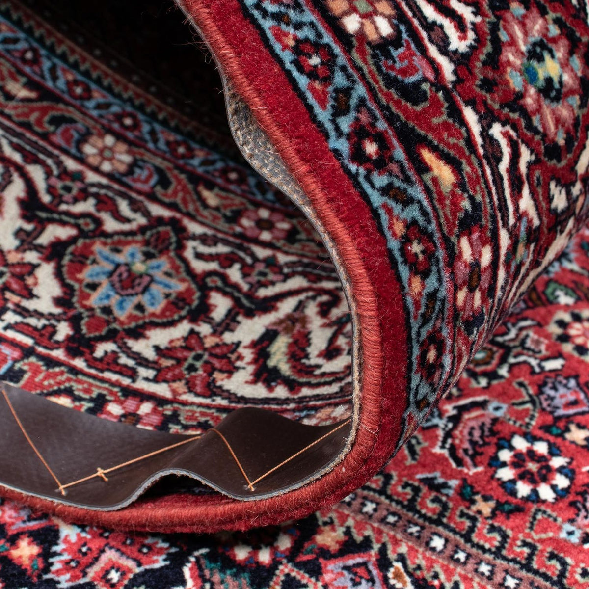 Persisk tæppe - Bijar - 205 x 130 cm - mørkerød