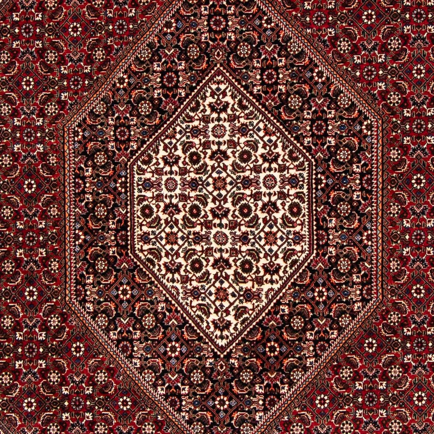 Persisk tæppe - Bijar - 238 x 165 cm - mørkerød