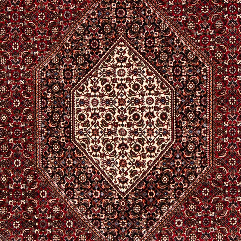 Persisk tæppe - Bijar - 238 x 165 cm - mørkerød