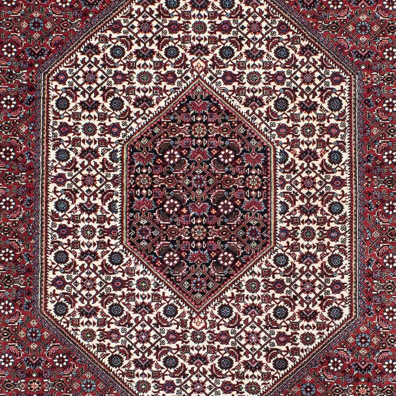 Persisk tæppe - Bijar - 209 x 140 cm - lysrød