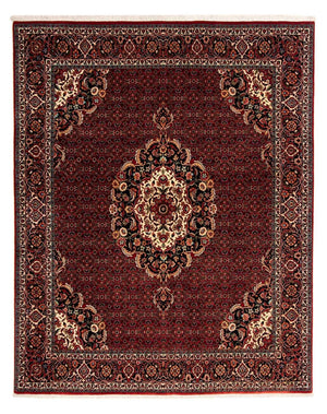 Persisk tæppe - Bijar - 257 x 203 cm - mørkerød