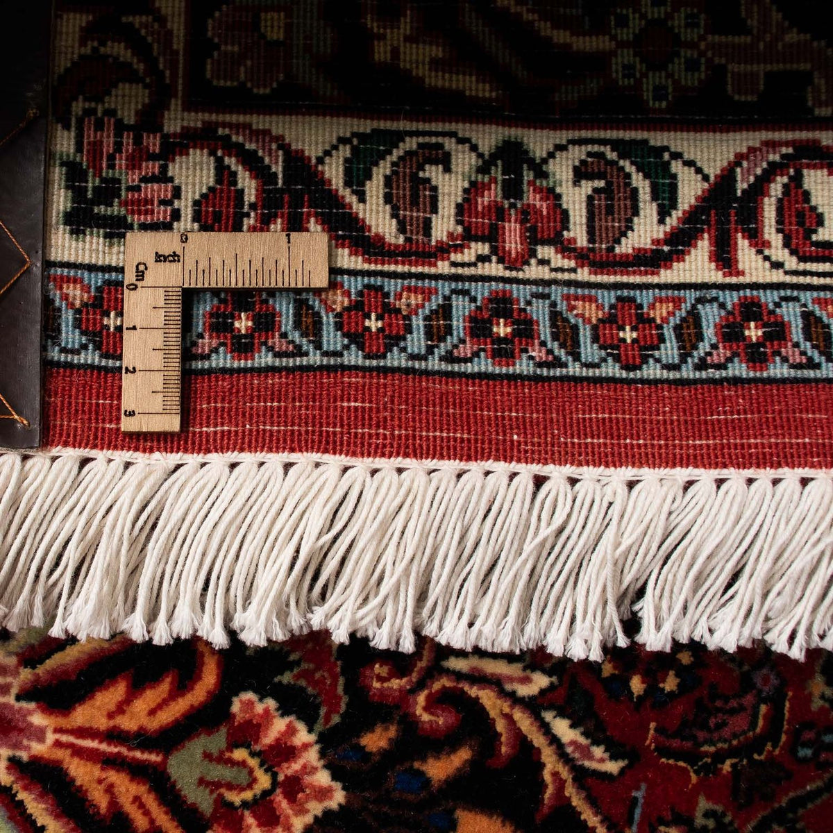 Persisk tæppe - Bijar - 257 x 203 cm - mørkerød