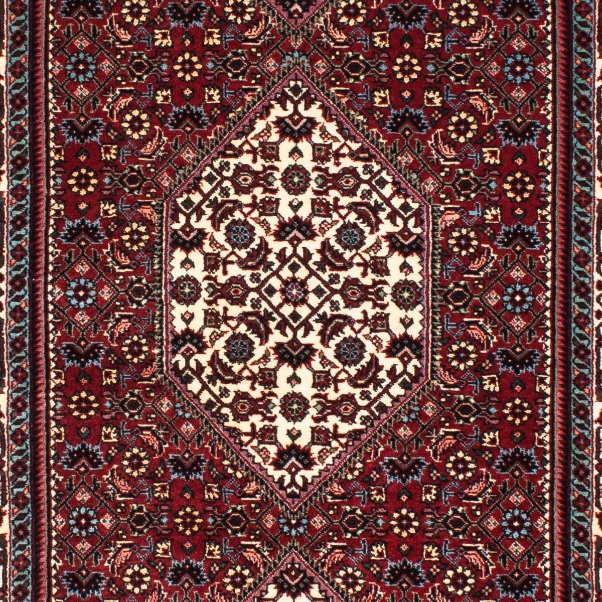Løber Persisk tæppe - Bijar - 210 x 73 cm - mørkerød