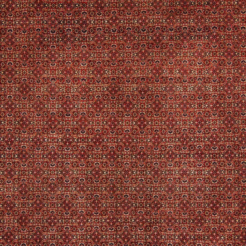 Persisk tæppe - Bijar - 384 x 300 cm - mørkerød