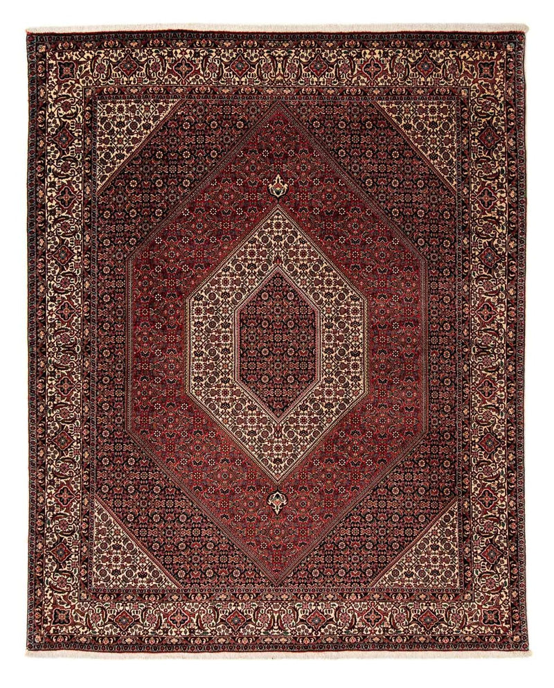 Persisk tæppe - Bijar - 251 x 202 cm - mørkerød