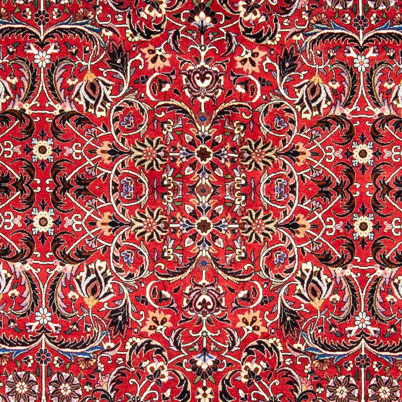 Persisk tæppe - Bijar - 242 x 175 cm - mørkerød