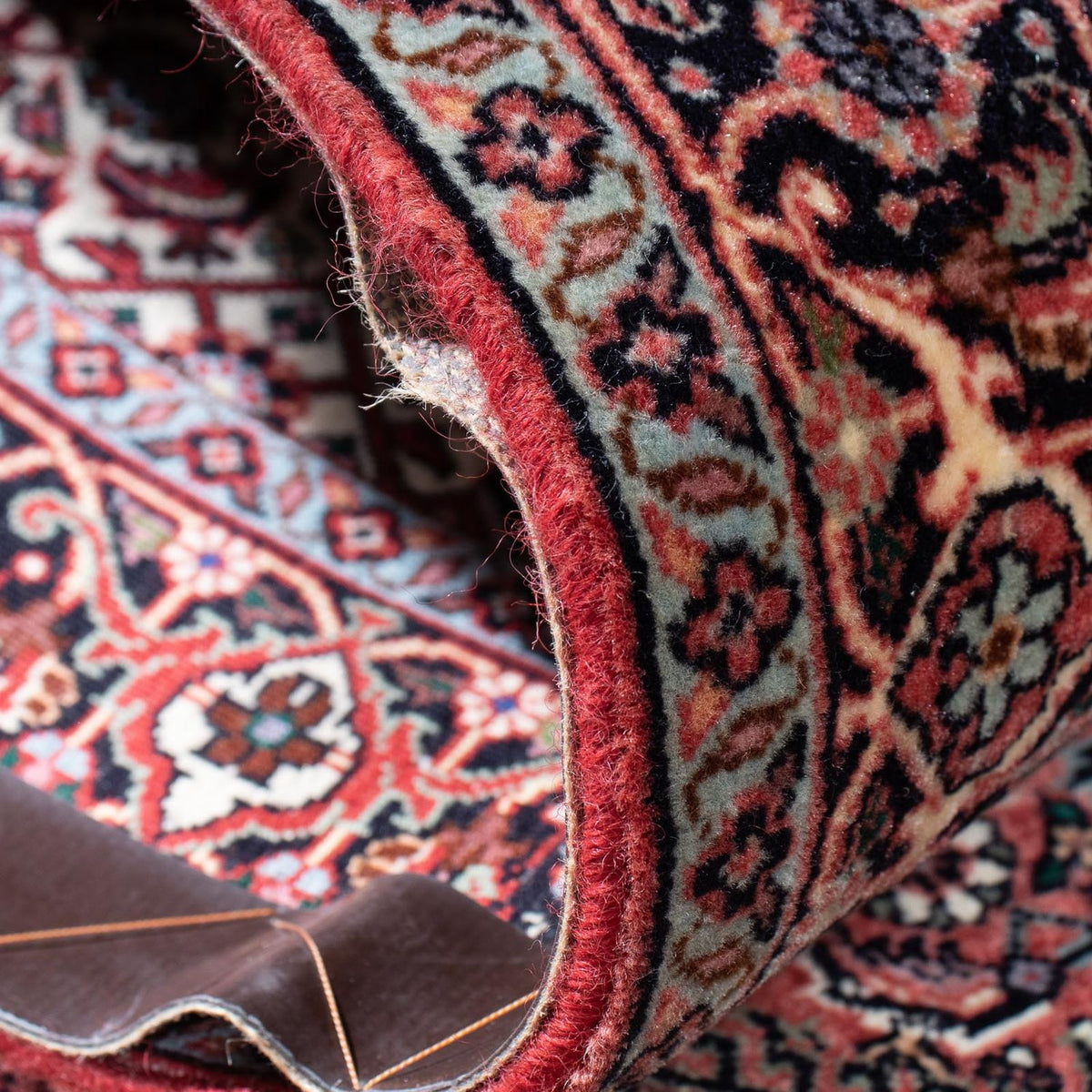 Løber Persisk tæppe - Bijar - 317 x 88 cm - lysrød