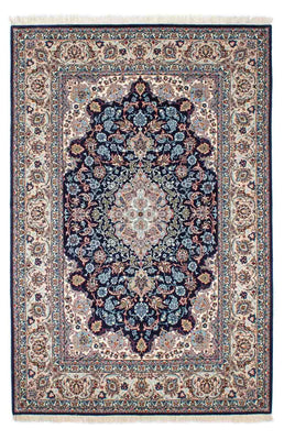 Persisk tæppe - Isfahan - Premium - 226 x 149 cm - mørkeblå